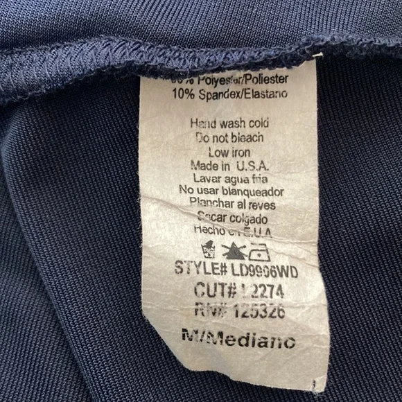 90’s Vintage Windsor Navy Blue Velvet Skater Dress- Size Medium - Picture 8 of 9